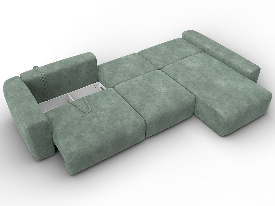 Диван угловой Лига-066 НПБ Лонг угол правый фото в интернет-магазине Лига Диванов