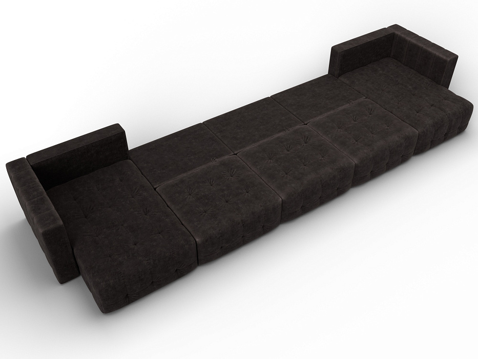 Диван П-образный Лига-052 НПБ МегаЛонг (brut 17 коричневый)