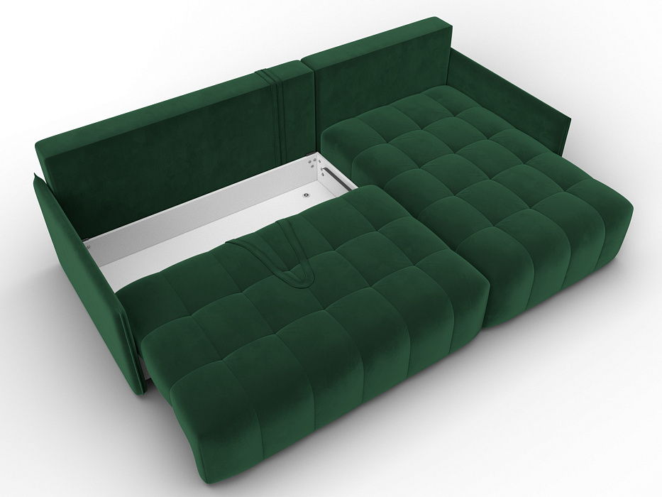Диван угловой Лига-054 НПБ угол универсальный (seven 626 зеленый)