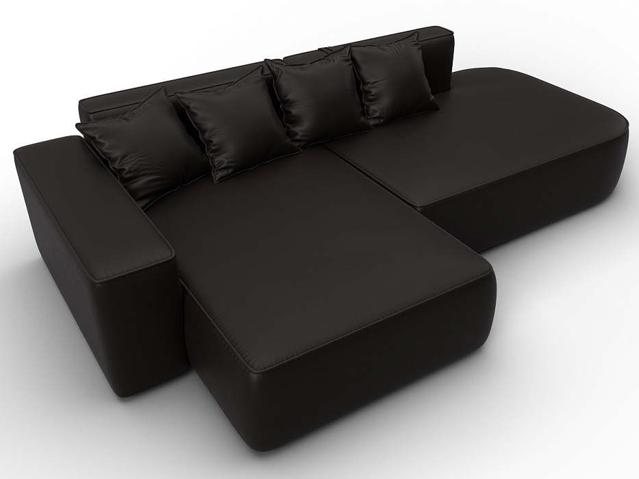 Диван угловой Лига-065 угол левый (grifon 12 коричневый)