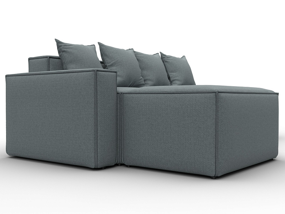 Диван угловой модульный Лига-063 угол левый (амур 07 серый)