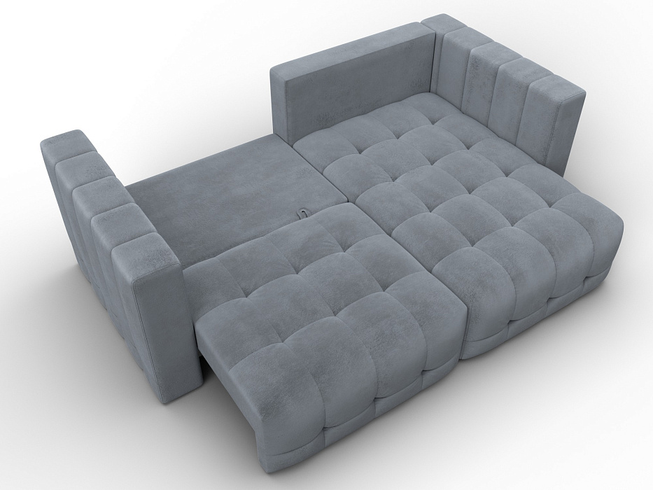 Диван угловой Лига-052 НПБ угол универсальный (tower 10 серый)