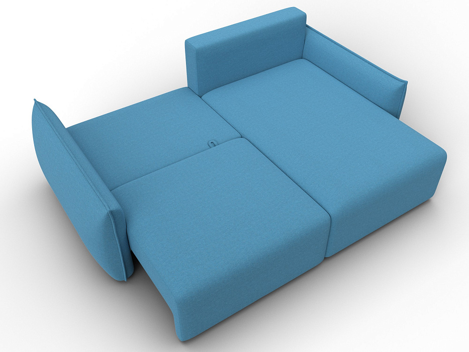Диван угловой Лига-051 НПБ угол универсальный (амур 10 голубой)