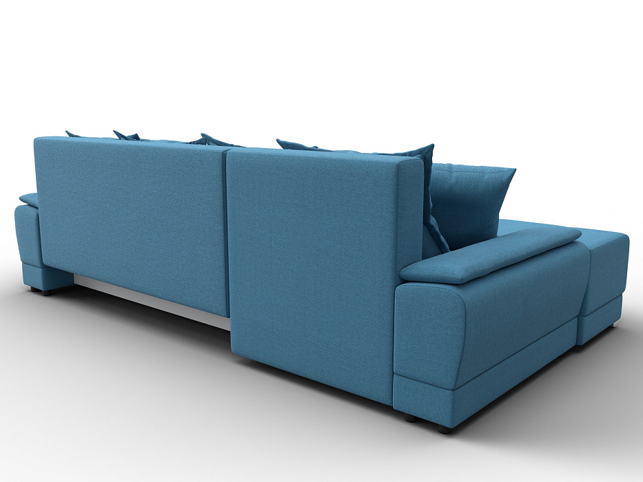 Диван угловой Лига-119 угол левый (амур 10 голубой)