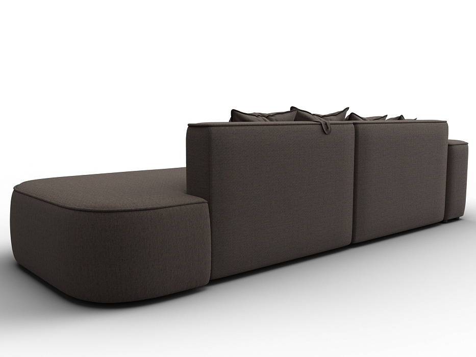 Диван угловой Лига-065 угол левый (амур 05 коричневый)