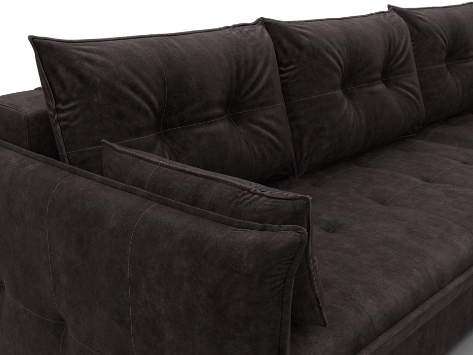 Диван угловой Лига-100 НПБ угол универсальный (brut 17 коричневый)