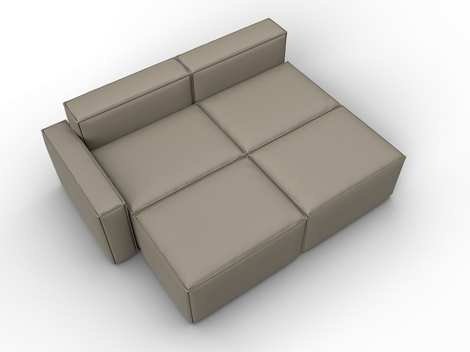 Диван угловой модульный Лига-063 угол левый (grifon 04 бежевый)