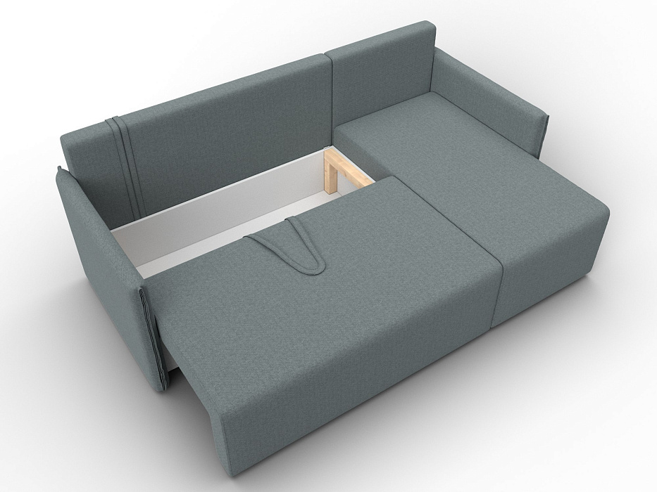 Диван угловой Лига-124 угол универсальный (амур 07 серый)