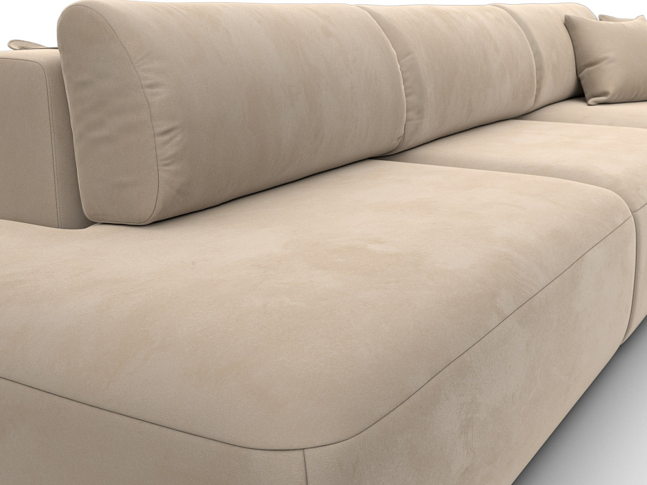 Диван угловой Лига-036 НПБ Модерн Лонг правый угол (seven 729 бежевый)