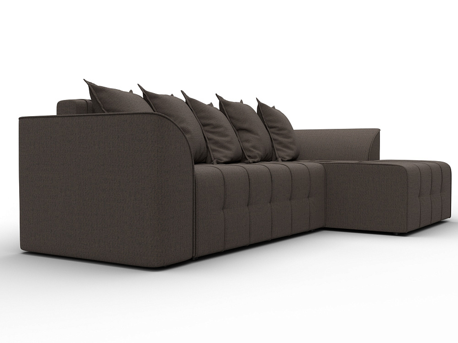 Диван угловой Лига-113 угол правый (амур 05 коричневый)