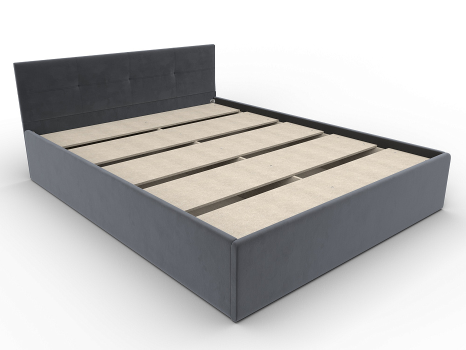 Кровать двухспальная Лига-127 (160) (seven 17 серый)