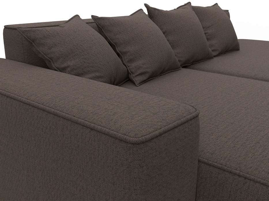 Диван угловой Лига-065 угол левый (амур 05 коричневый)