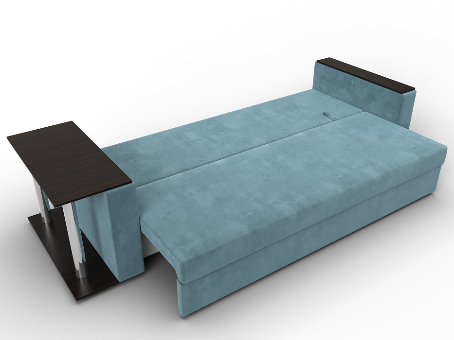 Диван прямой Атланта со столом слева (seven 113 бирюзовый)