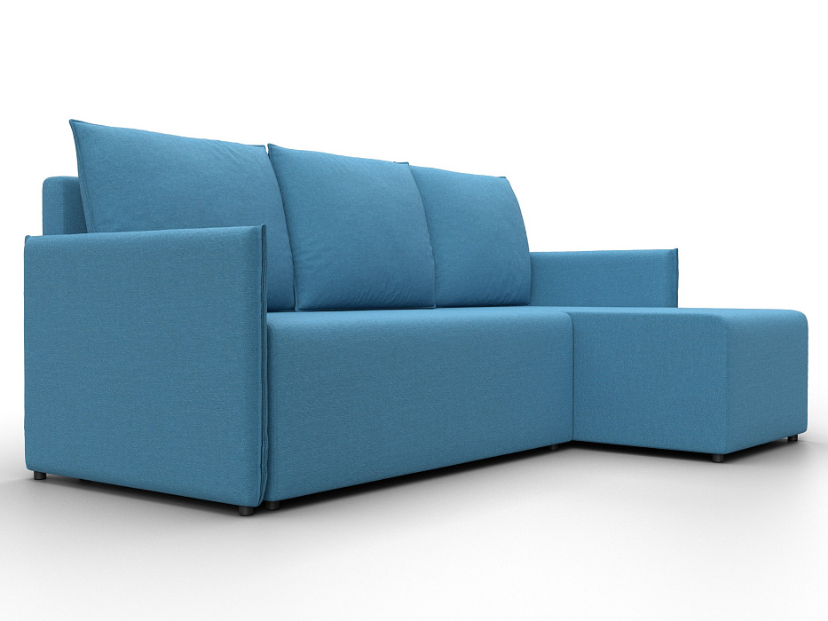 Диван угловой Лига-124 угол универсальный (амур 10 голубой)