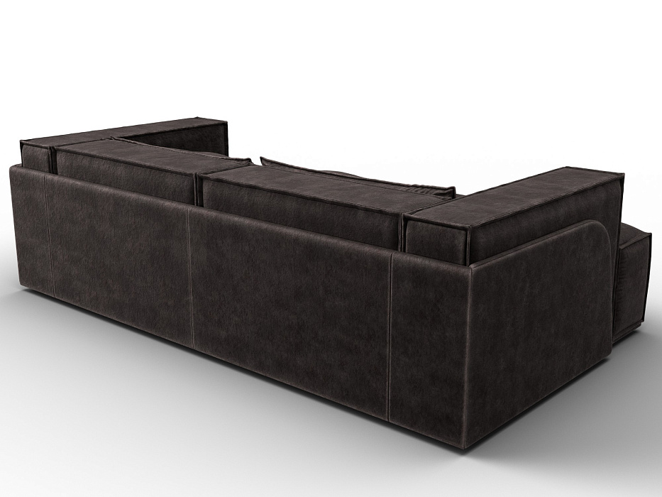 Диван угловой Лига-061 угол левый (brut 17 коричневый)