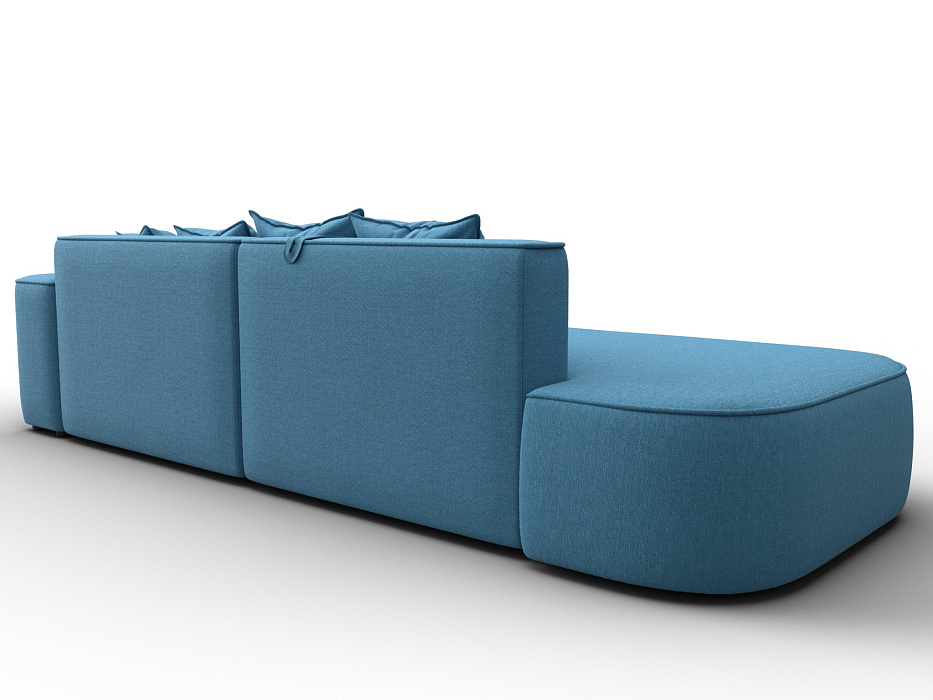 Диван угловой Лига-065 угол правый (амур 10 голубой)