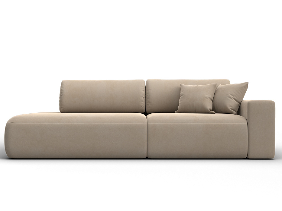 Диван прямой Лига-036 НПБ Модерн подлокотник справа (бежевый)