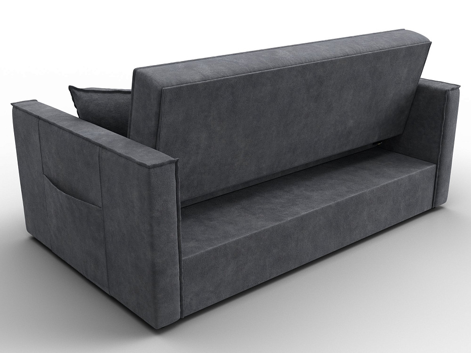 Диван прямой Лига-104 (140) (brut 16 темно-серый)