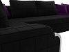 П-образный диван Николь (черный\белый\фиолетовый цвет)