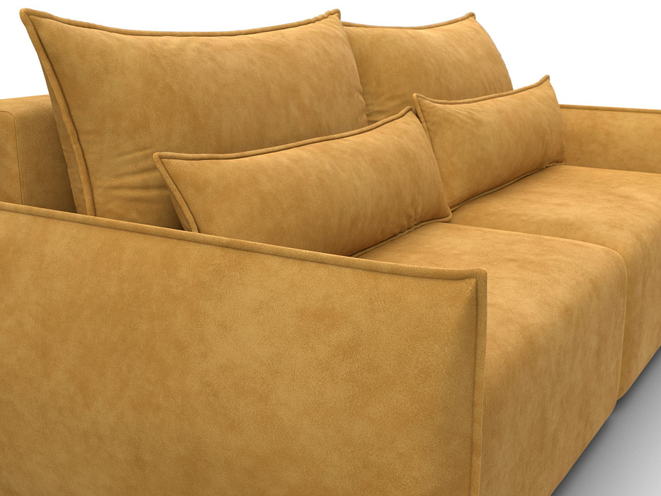 Диван прямой Лига-051 НПБ (brut 10 желтый)