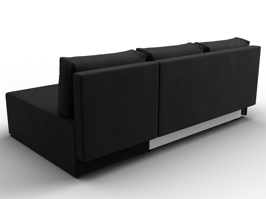 Диван угловой Поло правый угол (черный)