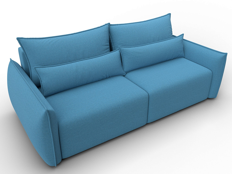 Диван прямой Лига-051 НПБ (амур 10 голубой)