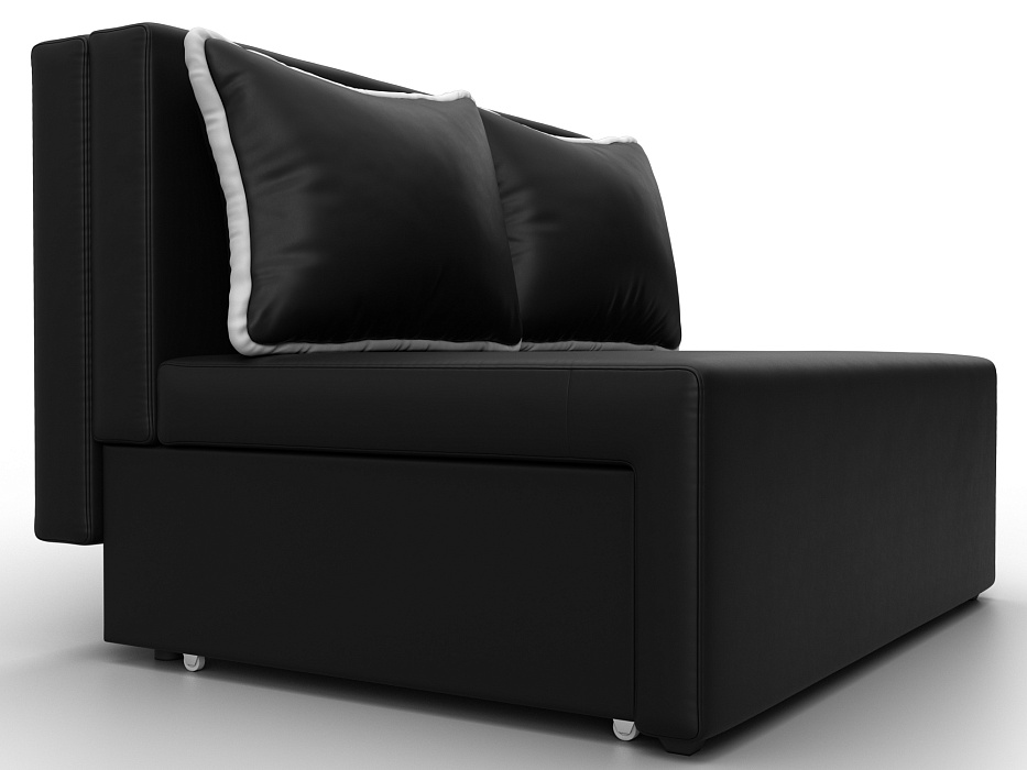 Диван прямой Лагуна (черный;белый)