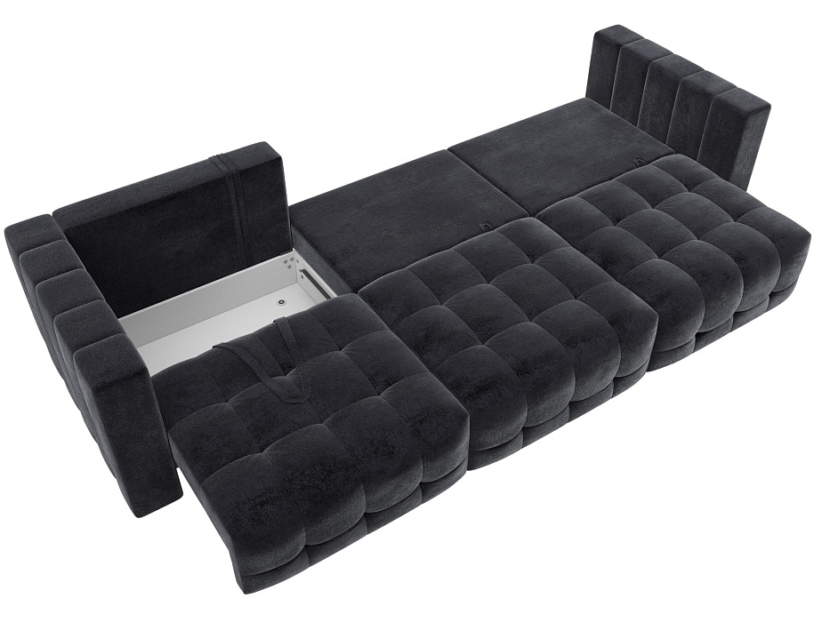 Диван прямой Лига-052 НПБ Лонг (tower 11 темно-серый)