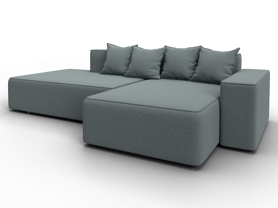 Диван угловой Лига-079 угол правый (амур 07 серый)