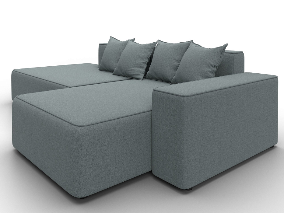 Диван угловой Лига-079 угол правый (амур 07 серый)