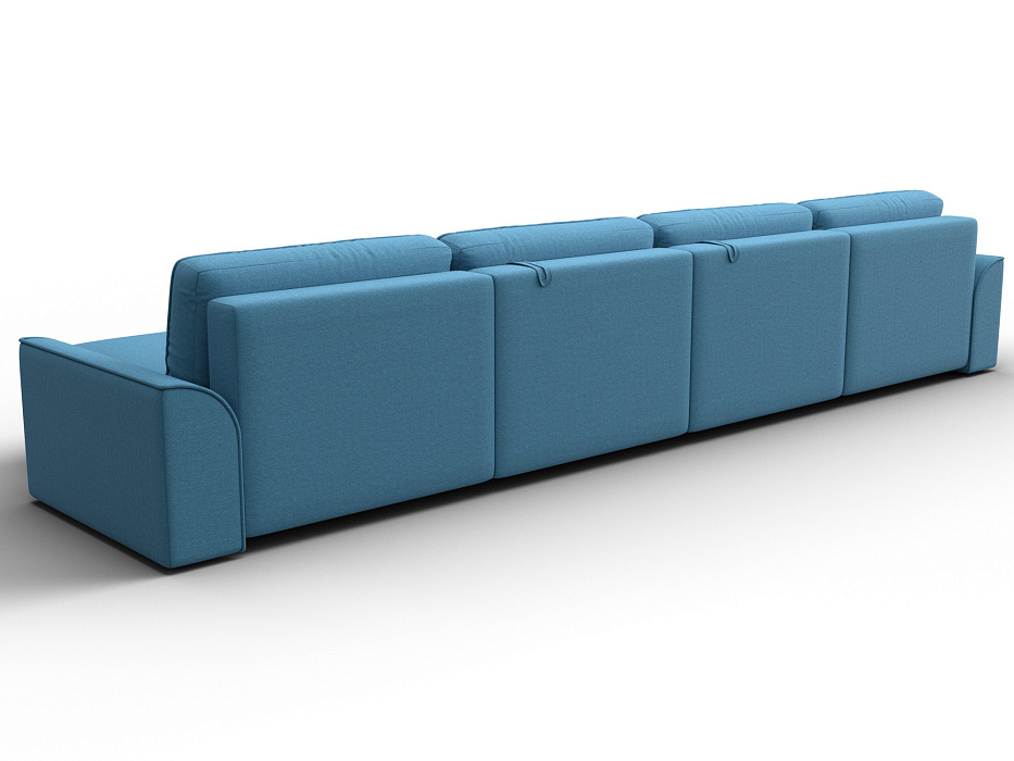 Диван П-образный Лига-048 НПБ лонг (амур 10 голубой)