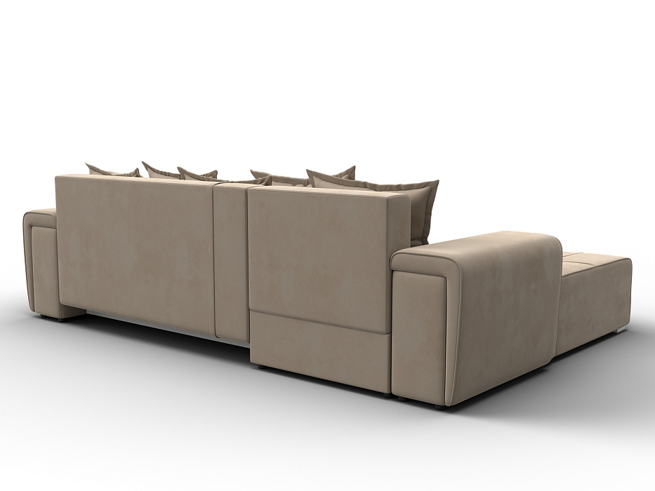 Диван угловой Лига-121 левый угол (seven 729 бежевый)