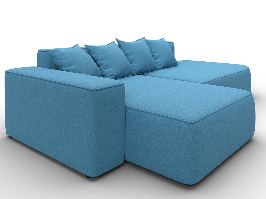 Диван угловой Лига-065 угол левый (амур 10 голубой)