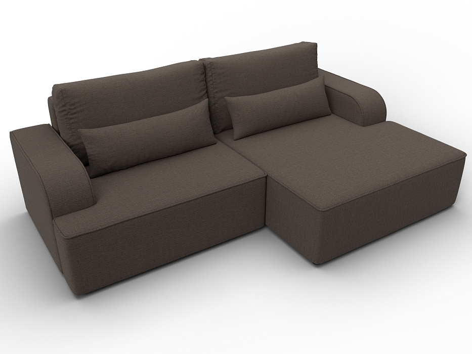 Диван угловой Лига-120 угол правый (амур 05 коричневый)