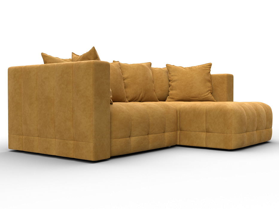 Диван угловой Лига-052 НПБ угол универсальный (brut 10 желтый)