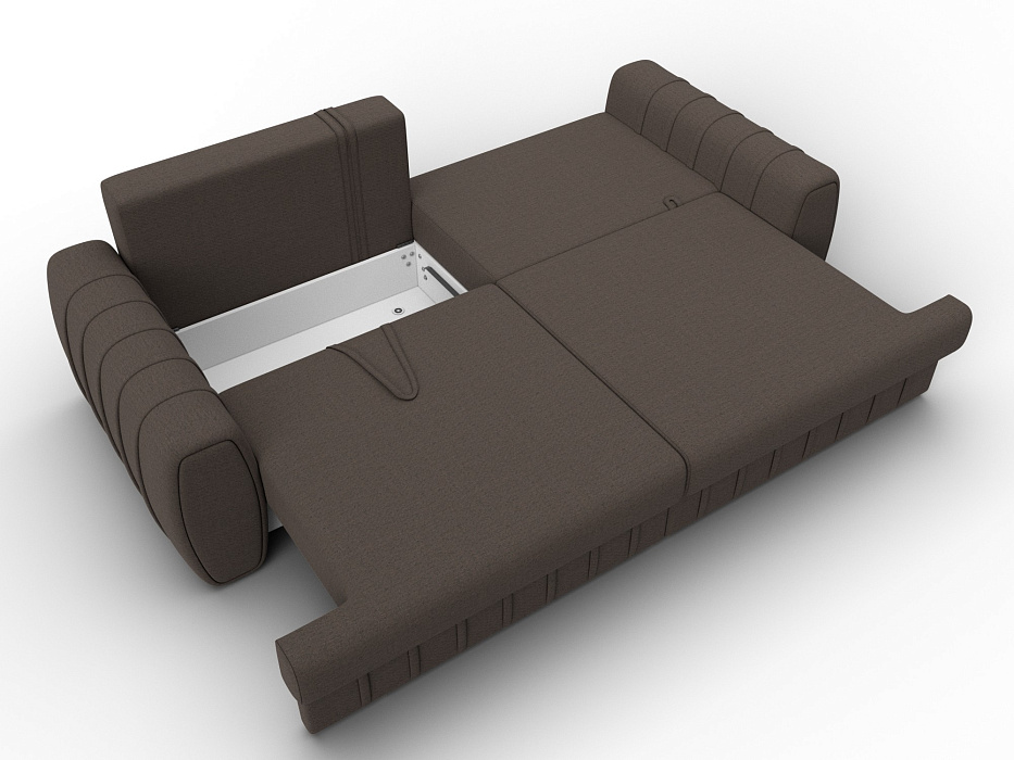 Диван прямой Лига-057 НПБ (амур 05 коричневый)