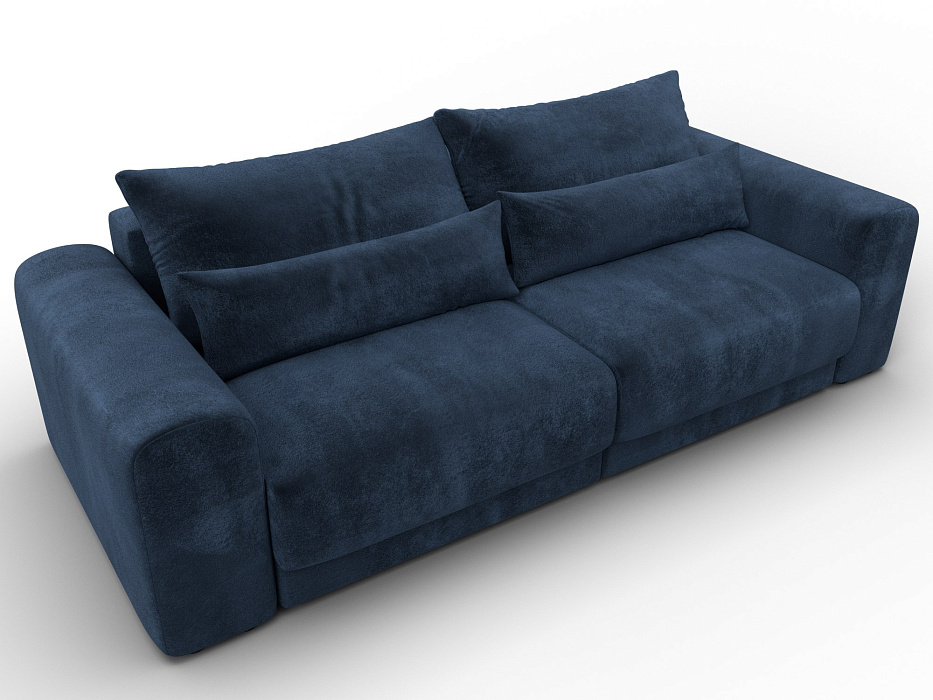 Диван прямой Лига-056 НПБ (tower 13 синий)