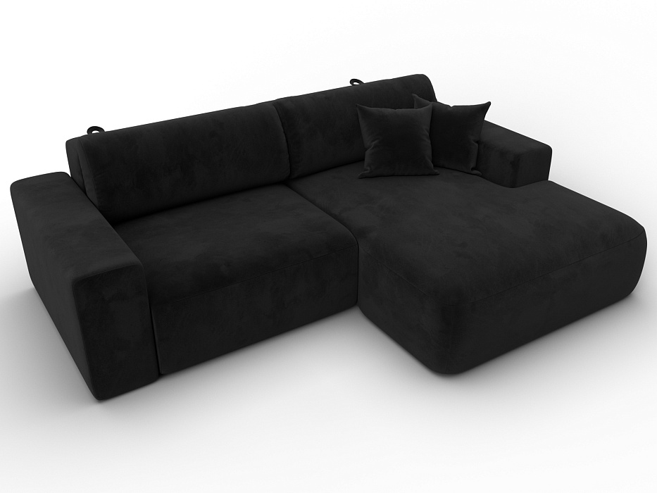 Диван угловой Лига-036 НПБ Классик правый угол (черный)