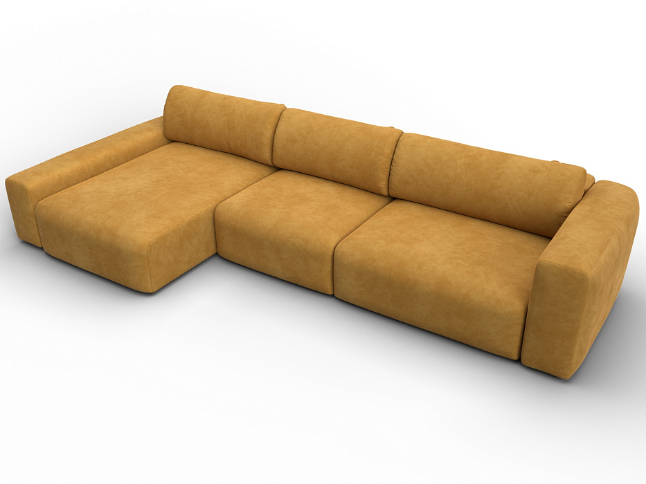 Диван угловой Лига-066 НПБ Лонг угол левый фото в интернет-магазине Лига Диванов