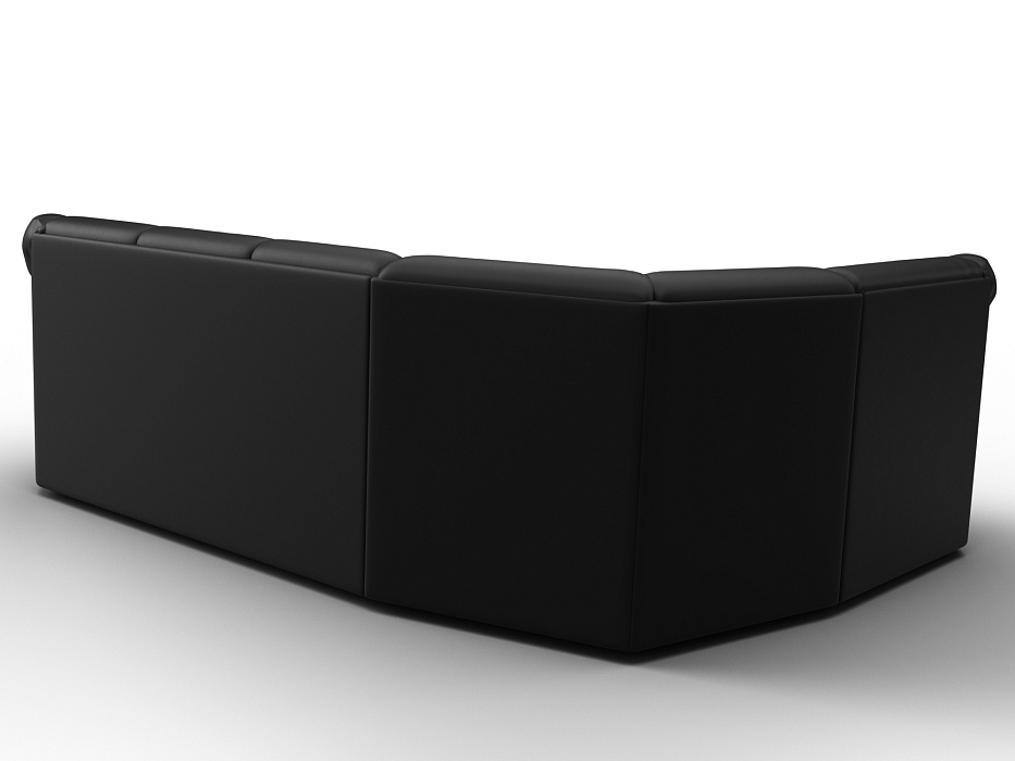 Диван угловой Карнелла левый угол (черный)