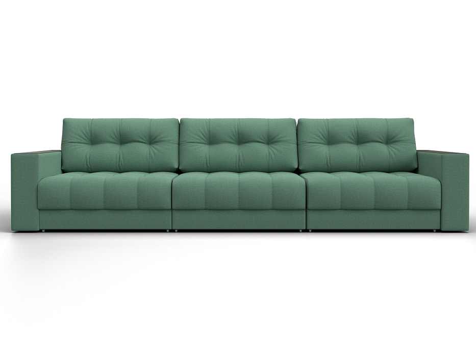 Диван прямой с декором Лига-049 НПБ Лонг (амур 11 зеленый)