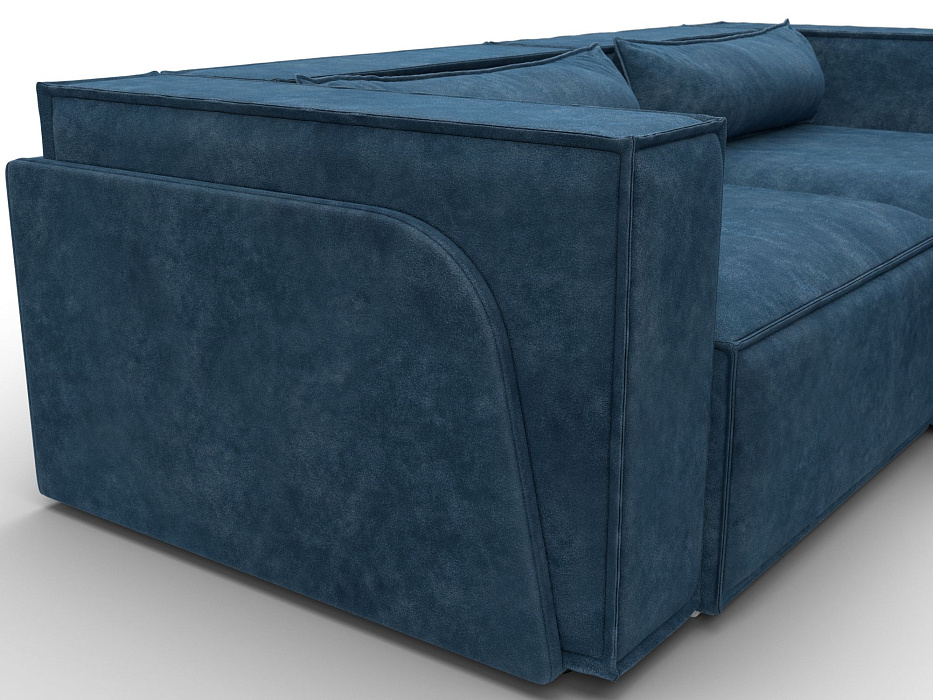 Диван угловой Лига-061 угол правый (brut 11 синий)