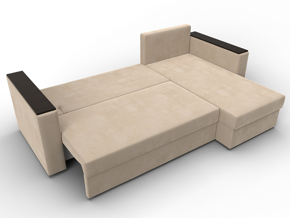 Диван угловой Атланта без стола универсальный угол (бежевый)