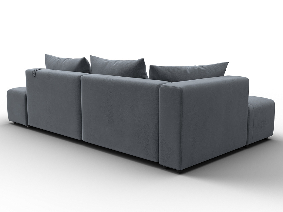 Диван угловой Лига-103 НПБ угол левый (tower 10 серый)