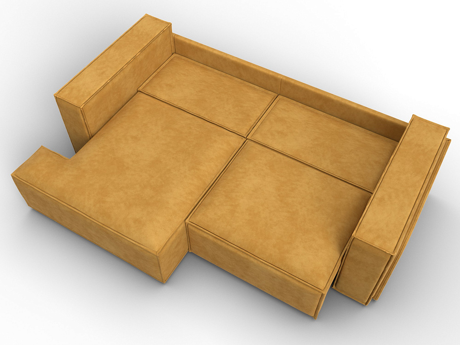 Диван угловой Лига-061 угол левый (brut 10 желтый)