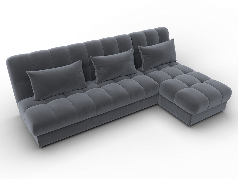 Диван угловой Лига-116 НПБ угол правый (seven 17 серый)