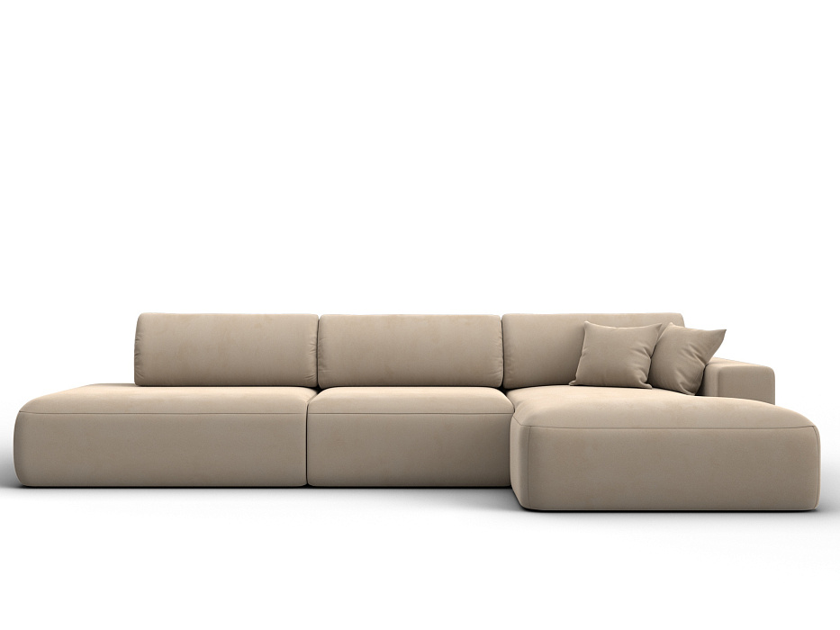 Диван угловой Лига-036 НПБ Модерн Лонг правый угол (seven 729 бежевый)