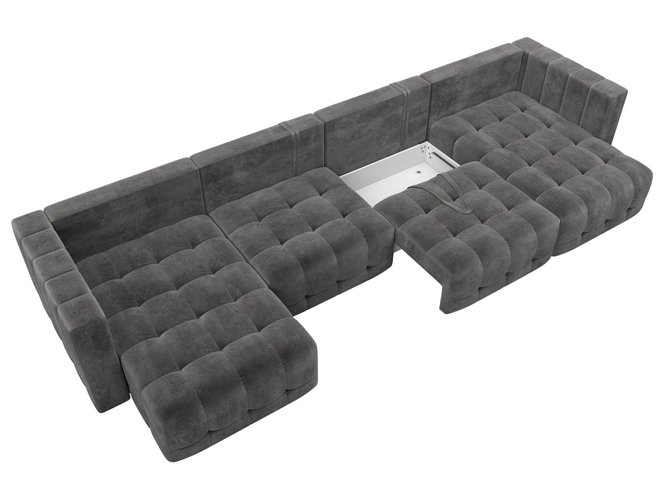 Диван П-образный Лига-052 НПБ Лонг (tower 10 серый)