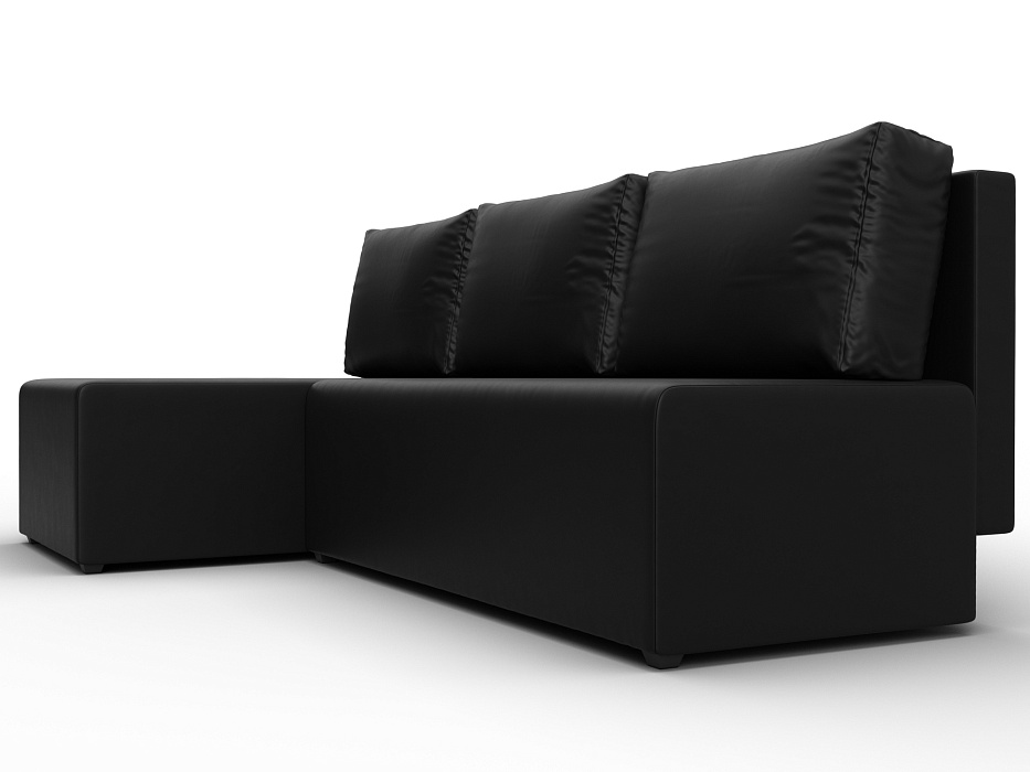 Диван угловой Поло левый угол (черный)
