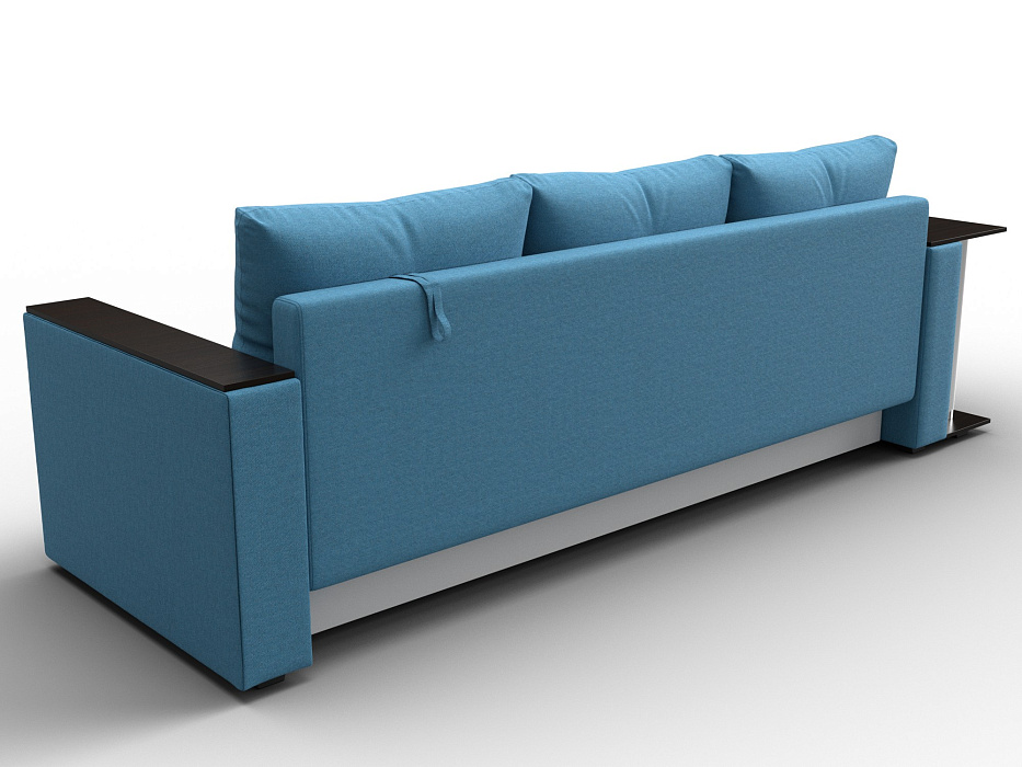 Диван прямой Атланта со столом слева (амур 10 голубой)